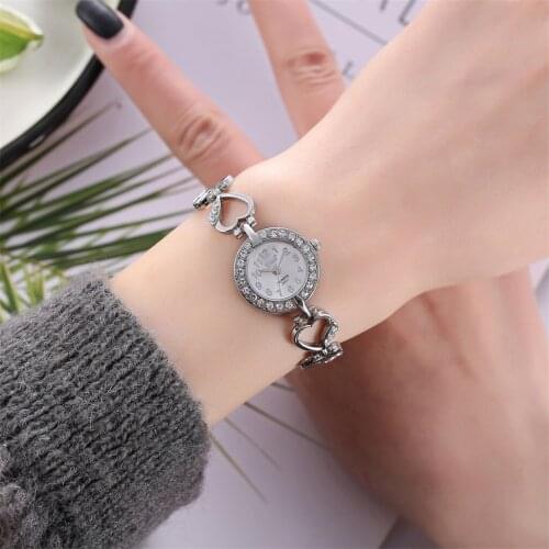 Women bracelet watch alloy stainless steel strap quartz watch ladies diamond luxury fashion bracelet watch zegarek damski 05