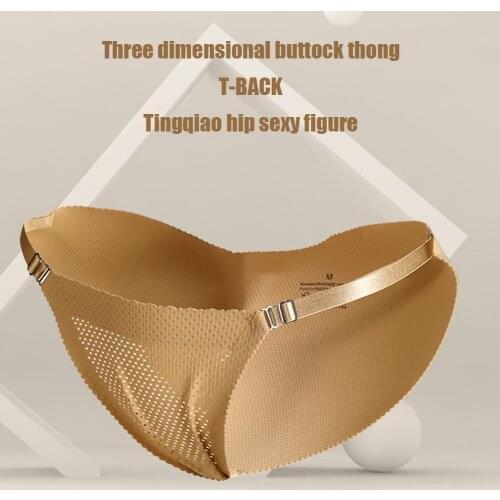 Women Sponge Padded Push Up Panties Butt Lifter G-string Strap Butt Lingerie Q6M8 Enhancer Seamless Adjusted Underwear Fake O4B8