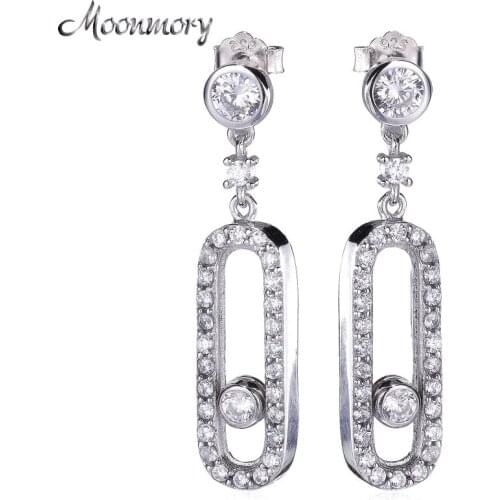 France Hot Sale 925 Sterling Silver Drop Earring For Women Fashion Jewelry Pure 925 Sterling Silver Earring With ZIrcon