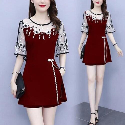 Womens Suit 2021 Summer New Fashion Loose T-shirt Pant Casual Lace Crop Top And Shorts 2 Two Piece Set For Women Ladies Clothes