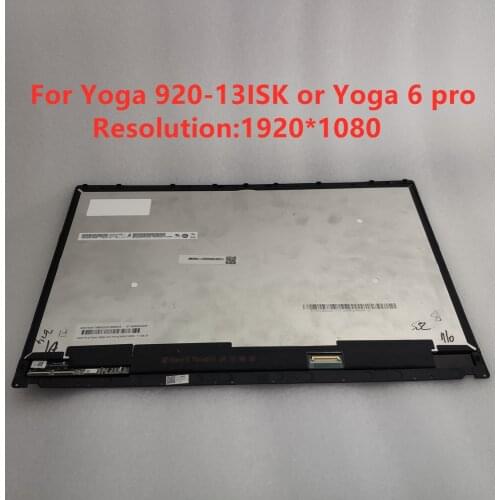 13.9" FHD 1920*1080 LCD Display Assembly B139han03.0 5D10P54228 For Lenovo Yoga 920 13IKB Yoga 6pro Touch Screen