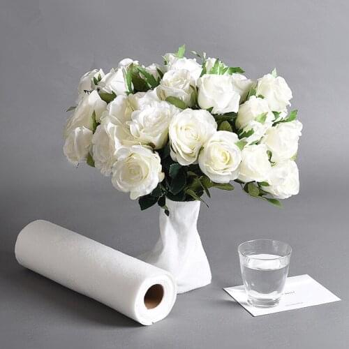 10pcs/roll Water-retaining Cotton Bouquet Wrapping Paper Fresh Flowers Keeping Root Maintenance Material 25x30cm
