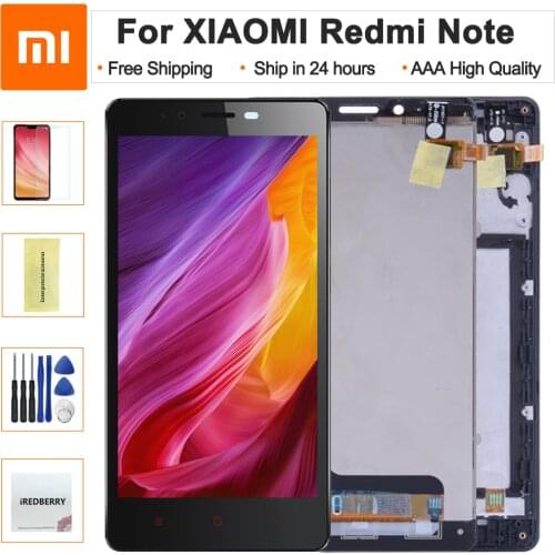4G LTE 5.5'' New LCD For XIAOMI Redmi Note Display Touch Screen with Frame Module For Xiaomi Redmi Note LCD Display Replacement