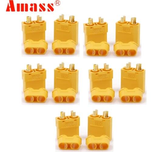 5Pair/lot Amass XT90+ Plug Connectors Male Female For RC Model Battery