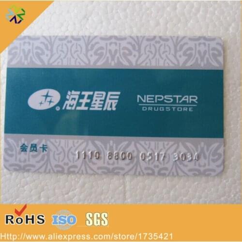 85.5*54*0.76mm wholesale PVC Business Card with embossing number with both side printing