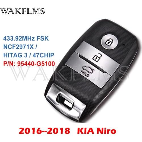 95440-G5100 For KIA Niro 2016 2017 2018 433MHz ID47 Passive Proximity Keyless Entry Go Smart Car Remote Key Fob