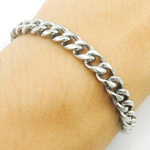 ATGO Girls Womens Stainless Steel Link Chain Bracelet Fashion Jewelry , Wholesale Free shipping High Quality Polished BB092A