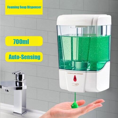Automatic Liquid Soap Dispenser Wall Mounted 700ml/23oz No Touch Soap Pump Infrared Motion Sensor Soap Dispenser