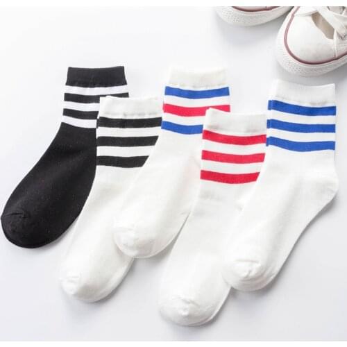 Cotton Socks Tube Football Striped Socks Trendy Socks for Men Women Sports Socks Unisex Socks Skateboard Socks Ins trendy Socks