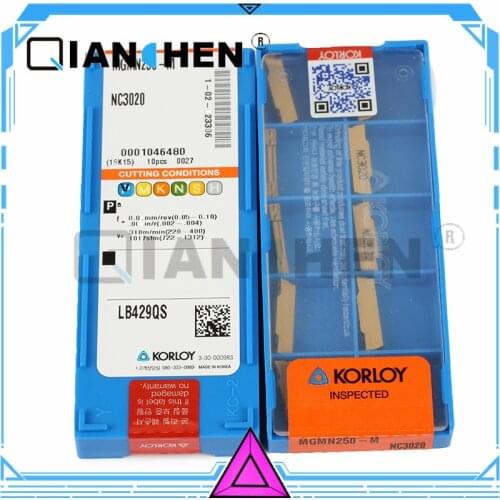 Korloy MGMN250-M NC3020 (10pcs/lot) High Quality Internal Turning Tool Insert Genuine Original Korea Hard Alloy Ashley