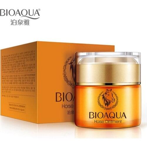 BIOAQUA Snails Horse Nourishing Face Cream Whitening Moisturizign Anti Wrinkle For Face Fine Lines removal Nourish Skin Care 50g