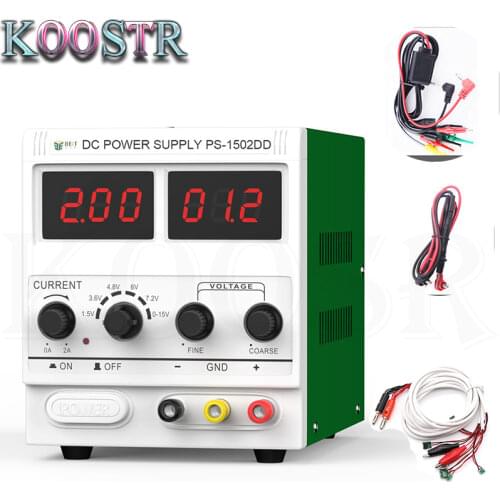 Best 1502DD Adjustable DC Power Supply 0-2A 15V Digital Display Phone Repair Power Supply Continuous Conductive DC Regulator