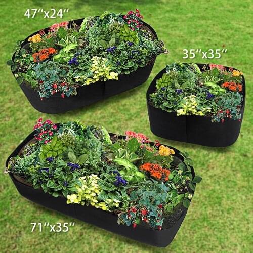 Rectangular Felt Material Planting Pot Vegetable Grow Bags Farm Home Garden Supply Outdoor Indoor Garden Cultivation Planters