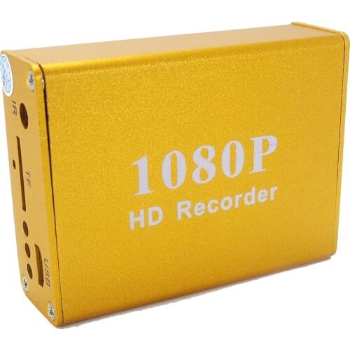 Golden 1CH mini DVR support 1080P AHD TVI camera , AV cable 1080P video recorder 1/3/5min loop recording 5V-30V wide power