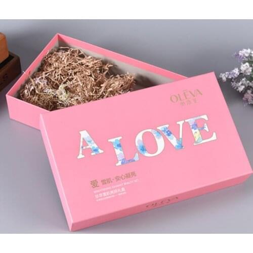 Custom jewelry packed pouch cardboard paper bracelet box，New Design Cute Chocolate Candy Boxes With Ribbon ---XP0293