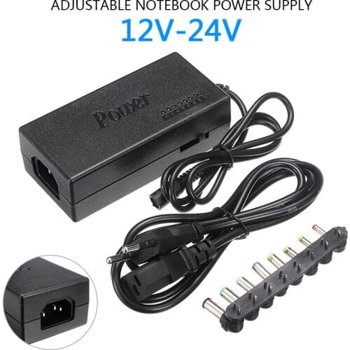 New Arrival 96W Universal Laptop Notebook Power Supply Charger 12V-24V Adjustable Power Adapter With Cable And 8 Plugs