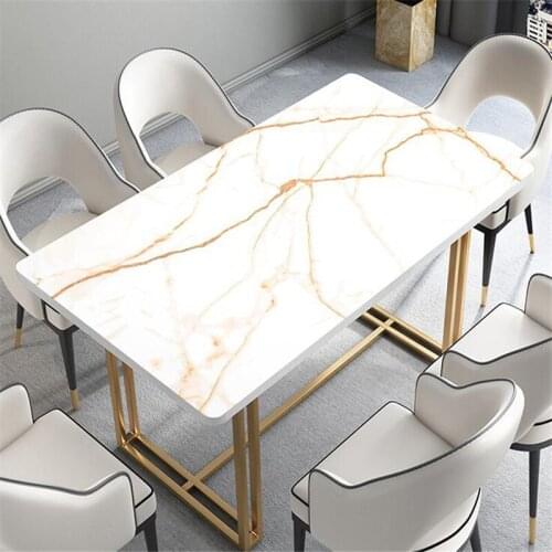 Rectangle marble texture pvc dining table covers waterproof oil-proof Anti-scald table pad home decor christmas tablecloths