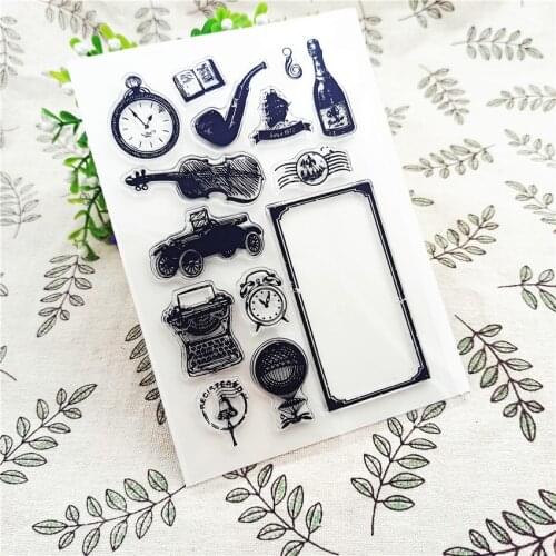 11*16CM Hot sale Wine bottle Transparent Clear Stamps / Silicone Seals Roller Stamp for DIY scrapbooking photo album/Card Making