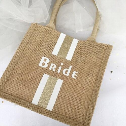 Personalized gift Burlap toe Anniversary souvenir Birthday Wedding proposal Team bride marriage party gifts for bridesmaid 1pcs