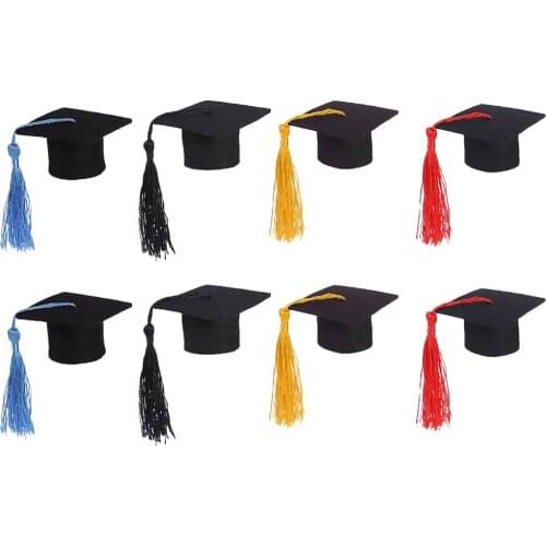 8pcs Interesting Decorative Funny Doctoral Hats for Graduation Party School Home