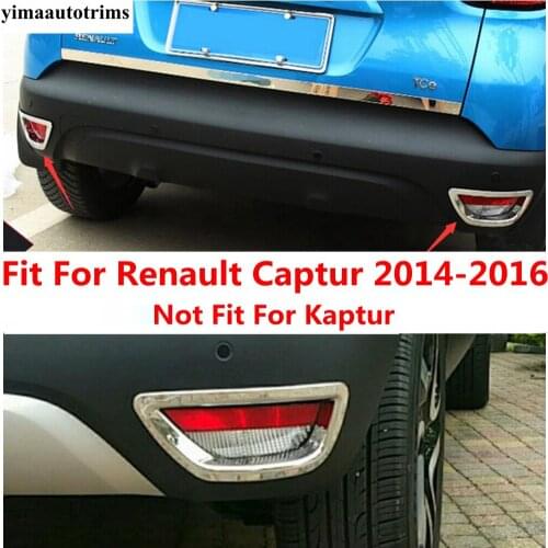 For Renault Captur 2014 2015 2016 Rear Fog Lamp Light Garnish Decoration Frame Cover Kit Trim ABS Chrome Accessories Exterior