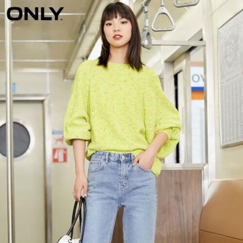 ONLY spring new color thread knitted round neck sweater knit sweater women | 120413019