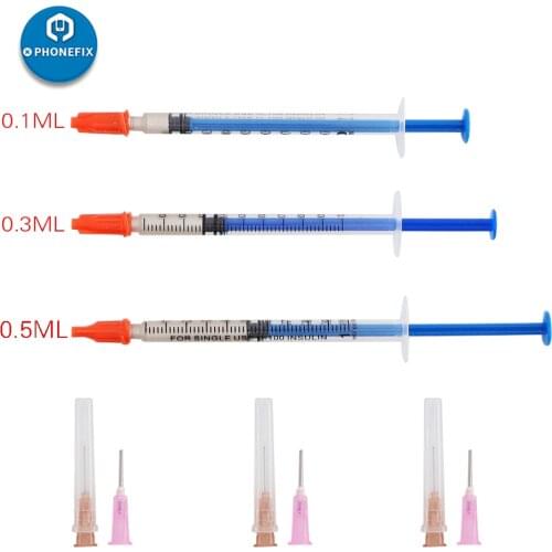 0.1ML 0.3ML 0.5ML Silver Conductive Paint Paste Wire Glue Electrically Conduction Paste Adhesive Paint for PCB Repair Tools