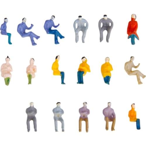 100 Painted Seated People Figures Passenger Train Railroad Building Layout