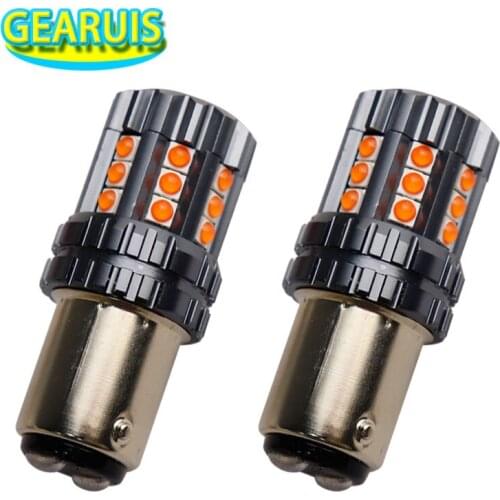 2pcs High power 7W 1157 Led Bay15d P21 5W Signal Lamp P21w Led Ba15s 1156 Py21w Bau15s Bulb 3030 SMD White Yellow Red 12V