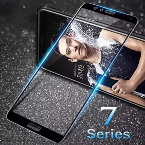 2PCS Full Gule Cover for Huawei Honor 7X BND-L21 Screen Protector Tempered Glass Protective Film Glass
