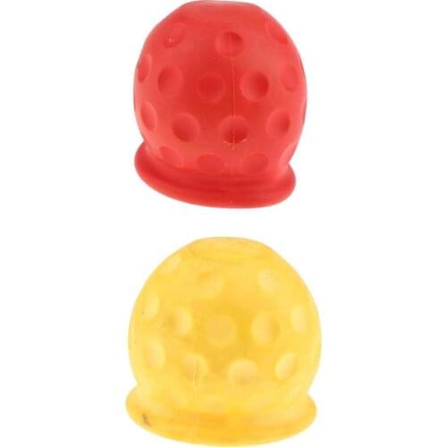 2x Tow Ball bar Cap Cover Towing for Car Caravan Trailer Yellow+Red