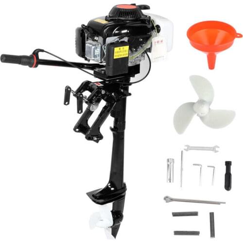 4 Stroke 4HP Outboard Motor Boat Engine Propeller Air Cooling System Hand-Start 360 Steering Rotation Boat Accessories