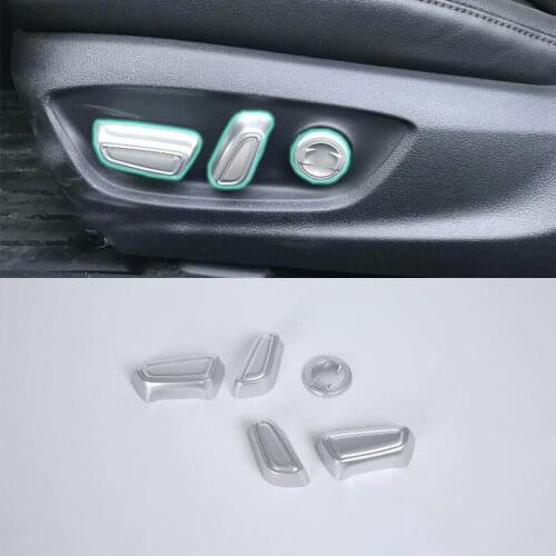 Car Accessories Interior ABS Car Seat Adjustment Button Cover Trim 5pcs For Toyota Camry 2018 Car Styling