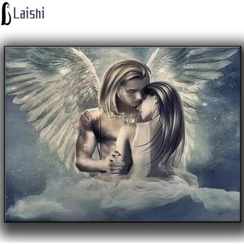 Diamond Painting 5D DIY angel Woman Portrait Cross Stitch Full Square Round Drill Embroidery Handmade Home Room Wall Decor Craft