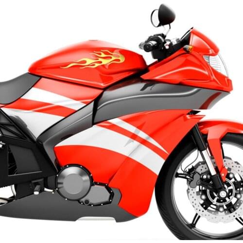 Auto Motorcycle Fire Flame Decals Sticker Simulation Red Yellow Flame Sticker Fits Auto Exterior Accessories