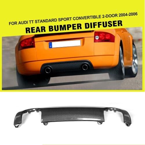 Carbon Fiber Rear Bumper Lip Diffuser Spoiler for Audi TT 8N Sport Coupe Convertible 2 Door 2004 2005 2006