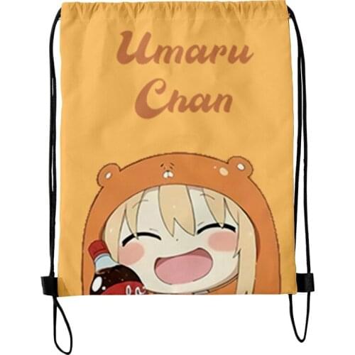 Himouto! Umaru-chan Merch Fashion Style Student Shoulder Storage Bag Drawstring Travel Beach Backpack Toys Shoes Organizer