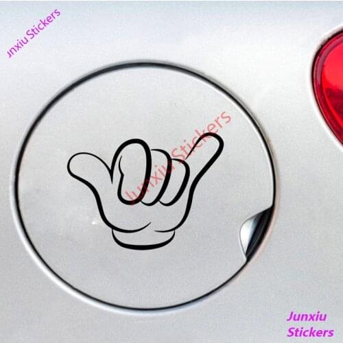 Creativity Car Stickers Shaka Hand for Window Bumper Trunk Decals Cover Scratches Motorcycle Exterior Car Accessories KK15*12cm