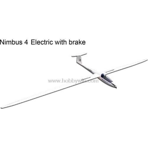 Nimbus 4000mm Electric Glider with brake Retract Motor Propeller Spinner Esc Servo RC Model Fiberglass Sailplane