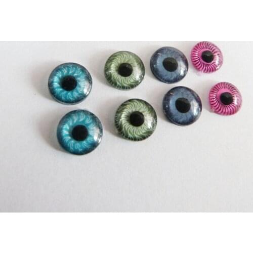 New style 100pcs 8mm/9mm flat round plastic toy animal eyes for diy doll accessories--color option