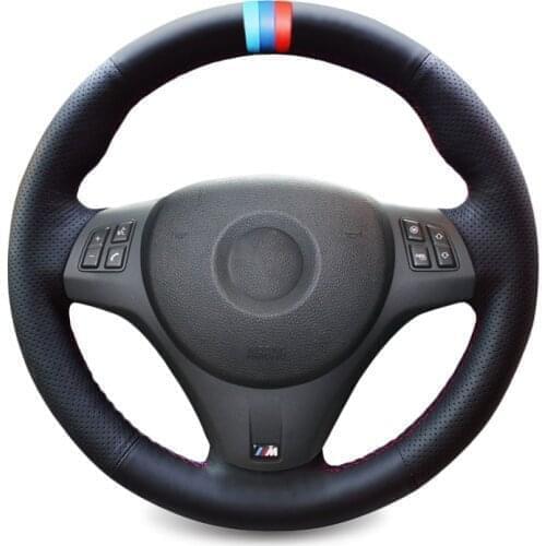Microfiber Leather Auto Braid On The Steering Wheel Cover for BMW M Sport M3 E90 E91 E92 E93 E87 E81 E82 E88 X1 E84 Car Covers