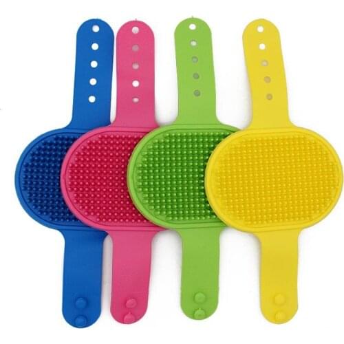 Pet Dog Cat Bath Brush Comb Rubber Glove Hair Fur Grooming Massaging Massage Kitchen Cleaning Gloves pets Silicone Washing Glove