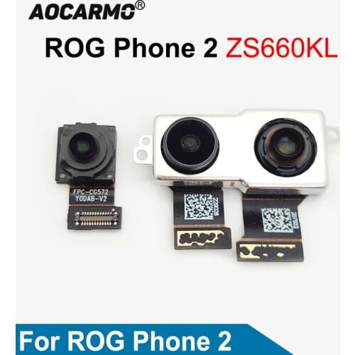 Aocarmo Front Camera For Asus ROG Phone 2 II ZS660KL Back Rear Big Facing Camera Flex Cable