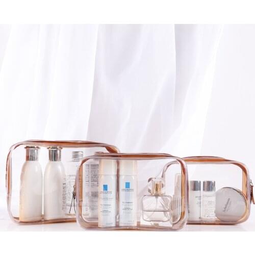 Transparent PVC storage bag travel storage bag transparent cosmetic bag beautician cosmetic bag beauty toiletries storage bag