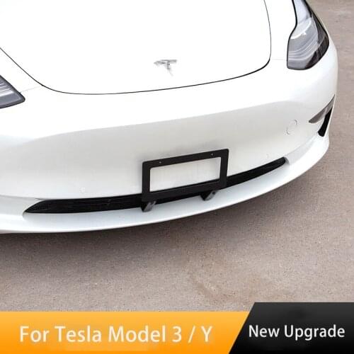 For Tesla Model 3 Car License Plate Frame Aluminum Alloy Punch Free Car Accessories Metal Mounting Holder for Tesla Model Y US