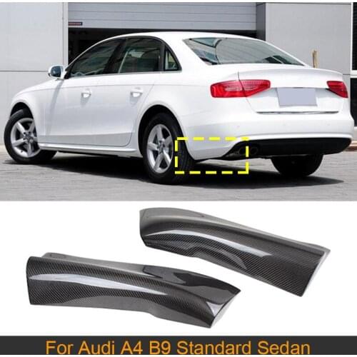 Carbon Fiber Rear Bumper Splitters Flaps Apron For Audi A4 B9 Standard Sedan 2013-2016 Non S-line Car Rear Spliters Cupwings
