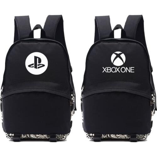 Game console XBOX Play station backpack Gamer Backpack Nylon Black School Student Backpacks