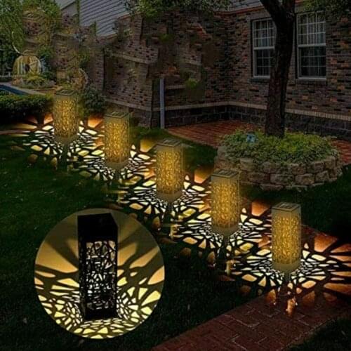 Solar LED Aesthetic Hollow Lawn Lights Garden Spotlights Garden Lawn Waterproof Outdoor Decoration Solar LED lights Dropshipping