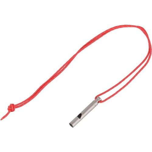 New Pure Titanium Survival Whistle Outdoor Camping Hiking High Frequency Whistle With Cord
