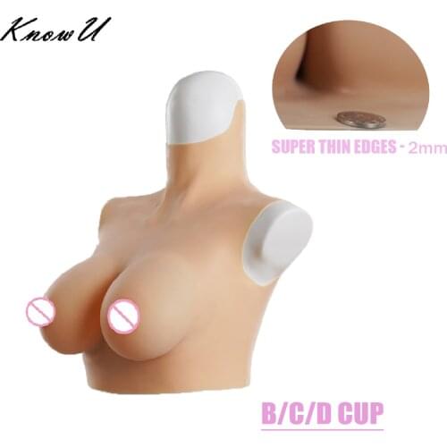 Crossdresser Breast Forms B C D Cup Fake Boobs Super Thin Material Silicone Tits Shemale Transgender Cosplay Female Chest Sissy